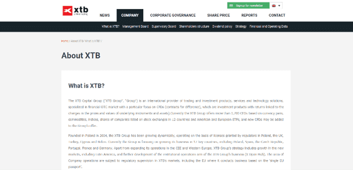 Organismos Reguladores de XTB Organismos Reguladores de XTB